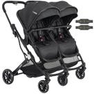 Carrinho Kiddo para Gemeos Duplo Zig Zag Preto Carrinho Kiddo para Gemeos Duplo Zig Zag Preto