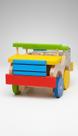 Carrinho Madeira MDF Colorido Brinquedo Infantil