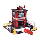 Carrinho Maisto Fresh Metal Build/Play Estação de Bombeiros e Acessórios