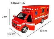 Carrinho Miniatura Ambulância De Metal Abre Porta E Fricção