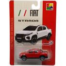 Carrinho Miniatura Fiat Strada CKS 1:64 Pneus de Borracha Vermelho