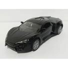 Carrinho Miniatura Lykan Abre Porta Fricção Metal Escala 1:32(Preto) Carrinho Miniatura Lykan Abre Porta Fricção Metal Escala 1:32(Preto)