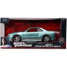 Carrinho Miniatura Nissan Skyline GT-R R34 Brian Velozes e Furiosos 1/24