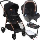 Carrinho Moises Bebe Conforto Base ISOFIX Burigotto Lui 22 Cobre Carrinho Moises Bebe Conforto Base ISOFIX Burigotto Lui 22 Cobre