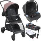 Carrinho Moises Bebe Conforto Base ISOFIX Burigotto Lui Rose