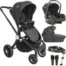 Carrinho Moises Bebe Conforto Base ISOFIX Kiddo Sunny Preto