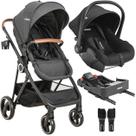 Carrinho Moises Bebe Conforto e Base Isofix Colinho Kiddo Cosmos Preto