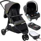 Carrinho Moises Bebe Conforto Preto Base Burigotto CR3 22 Gray Neon