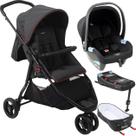 Carrinho Moises Bebe Conforto Preto Base ISOFIX Burigotto CR3 22 Gray Red Carrinho Moises Bebe Conforto Preto Base ISOFIX Burigotto CR3 22 Gray Red