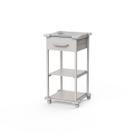 Carrinho Multiuso Auxiliar 1 Gaveta Tampo INOX MAD.U EXTRA 385