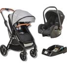 Carrinho nomad melange grafite + bebe conforto casulo (415npp) + base - kiddo