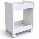Carrinho odontológico clinica medica estética multiuso MDF - Branco