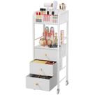 Carrinho organizador de maquiagem HaPirm Rolling com 3 gavetas branco