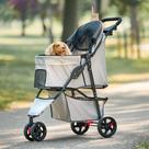 Carrinho para animais de estimação Carlson Pet Products com guarda-chuva cáqui