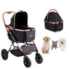 Carrinho para animais de estimação VEVOR Rotate 4 rodas com freios, capacidade de 30 kg