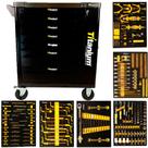 Carrinho para ferramentas com 7 gavetas e 258 ferramentas - Work Station (Preto)