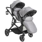 Carrinho para Gemeos Berço Passeio Moises Kiddo Pair Cinza