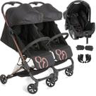 Carrinho para Gemeos com Bebe Conforto Galzerano Duolee Cobre