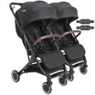 Carrinho para Gemeos Duplo Compacto Kiddo Sprint II Preto