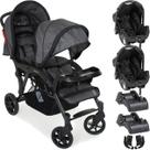 Carrinho para Gemeos Galzerano Doppio 2 Bebe Conforto 2 Bases