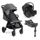 Carrinho Parcel LX cor Ebony e bebê conforto COM BASE I-Snug isofix Joie