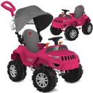 Carrinho Passeio Pedal Bandeirante Superjipe com Capota Pink Carrinho Passeio Pedal Bandeirante Superjipe com Capota Pink