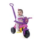 Carrinho Passeio Triciclo Motoca Empurrador Proteção Criança Baby Dog Rosa Cód. 1734 - Kendy