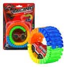 Carrinho Pista Trilha Maluca Flexivel 56 Peças Brinquedo