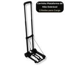Carrinho Plataforma de Mão Dobrável 2 Rodas para Carga 40kg em Alumínio e Plástico ABS