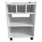 Carrinho Podologia 5 Nichos Rodinhas Mdf Dupla Face Branco