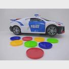 Carrinho Polícia Lança Disco, Globo Luz, Som, Sirene E Led .