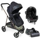 Carrinho Preto/Cobre Bebê Conforto e Base Galzerano Napoli 1447PTC