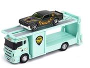 Carrinho Reboque Caminhão DieCast Baú Verde Claro Metal 1:64