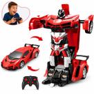 Carrinho Robô Transformer Controle Remoto Infantil Carro Transformer Que Vira Robô a Pilha Kizumba