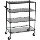 Carrinho rolante Finnhomy 4 Tier Heavy Duty 36x46,4x46,4 cm preto Carrinho rolante Finnhomy 4 Tier Heavy Duty 36x46,4x46,4 cm preto
