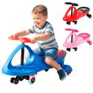Carrinho Rolimã Infantil Triciclo Gira Gira com Rodas LED Rosa, Azul ou Vermelho