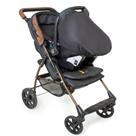 Carrinho Romano Preto Cobre G22 com Bebê Conforto Grid Galzerano