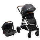 Carrinho Romanzo Travel System Moisés com Bebê Conforto DUO cor preto Infanti