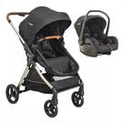 Carrinho speedy preto + bebê conforto - kiddo