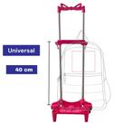 Carrinho Suporte Rodinha para Mochila Escolar Infantil Universal - 40 Cm