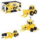 Carrinho Trator Monta e Desmonta Construção 15cm
