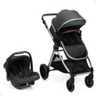 Carrinho Travel System Romanzo Duo Infanti Cor Preto Chassi Prata