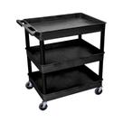 Carrinho Tubo Casafoyer TC111-B 3 Prateleiras Preto 81x61x95cm