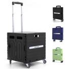 Carrinho utilitário dobrável dotewe Portable Rolling Crate Black Carrinho utilitário dobrável dotewe Portable Rolling Crate Black