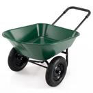 Carrinho Utilitário Goplus Carrinho de Mão Duplo Pneus 14" Capacidade 150 kg