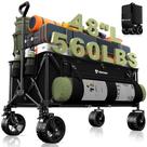 Carrinho utilitário HIKEMOON 300L dobrável 122 cm, pesado, 255 kg