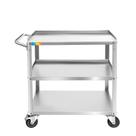 Carrinho Utilitário Treshin de 3 Níveis em Aço Inoxidável 70x44x81 cm Carrinho Utilitário Treshin de 3 Níveis em Aço Inoxidável 70x44x81 cm
