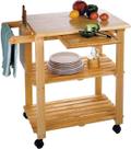Carrinho utilitário Winsome Wood Mario Kitchen Natural Finish