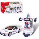 Carrinho Vira Robô Transformers Bate e Volta com Luz e Som Brinquedo Infantil Interativo Branco Carrinho Kizumba Carrinho Vira Robô Transformers Bate e Volta com Luz e Som Brinquedo Infantil Interativo Branco Carrinho Kizumba