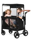Carrinho Wagon CAtArt para 2 crianças, assento duplo, empurrar, com capota